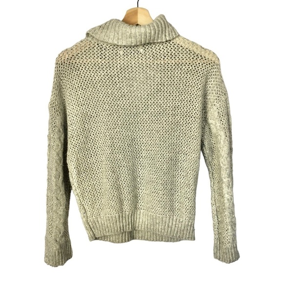 Urban Outfitters UO Chunky Cable Knit V-Neck Cowl Neck Sweater XS - Picture 3 of 4